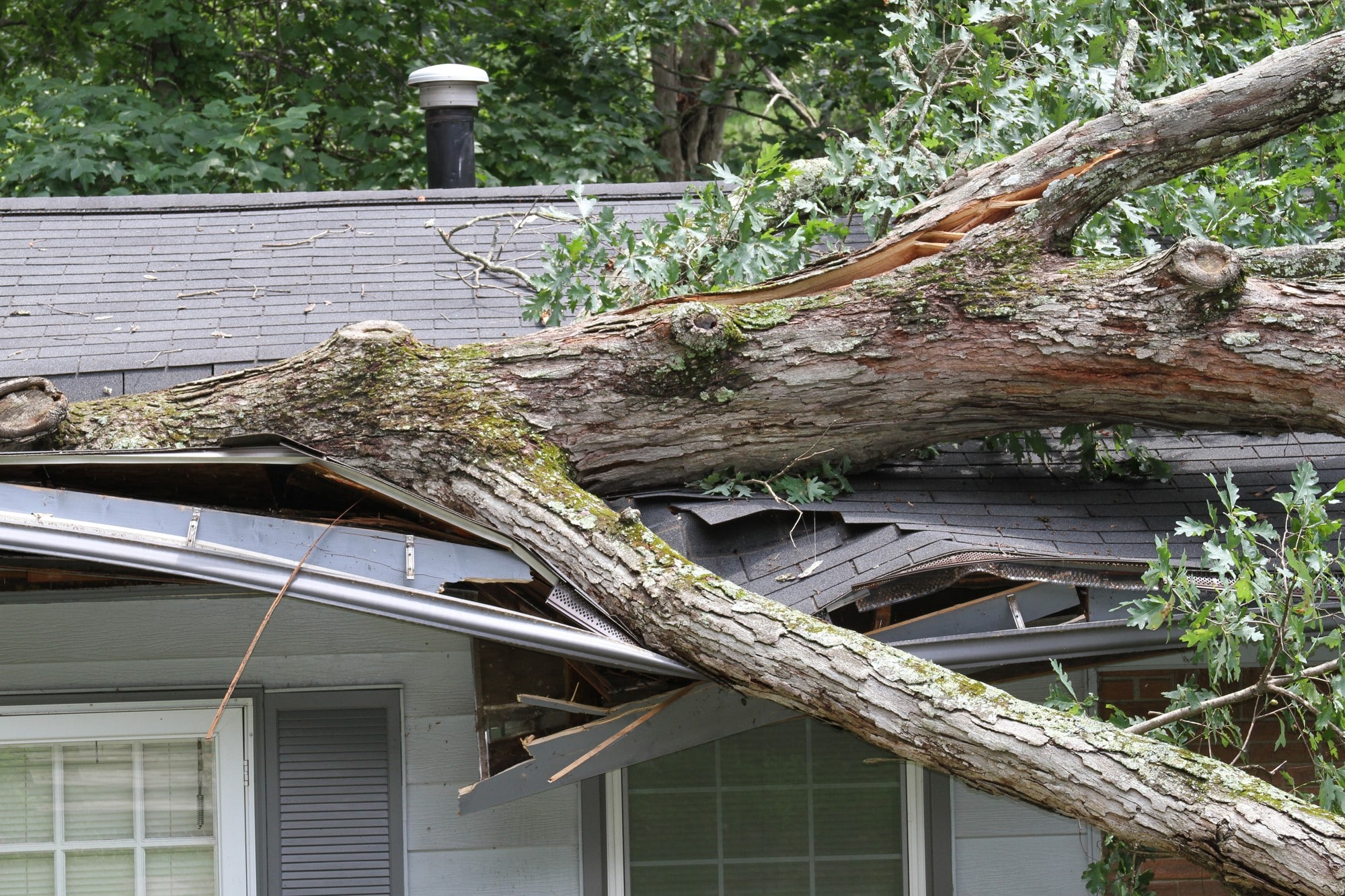 House Damaged By Storm