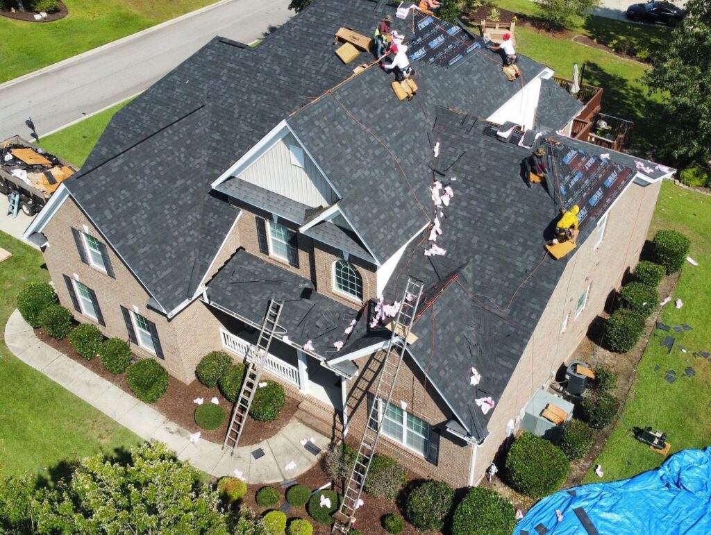 Man Working On The Roof